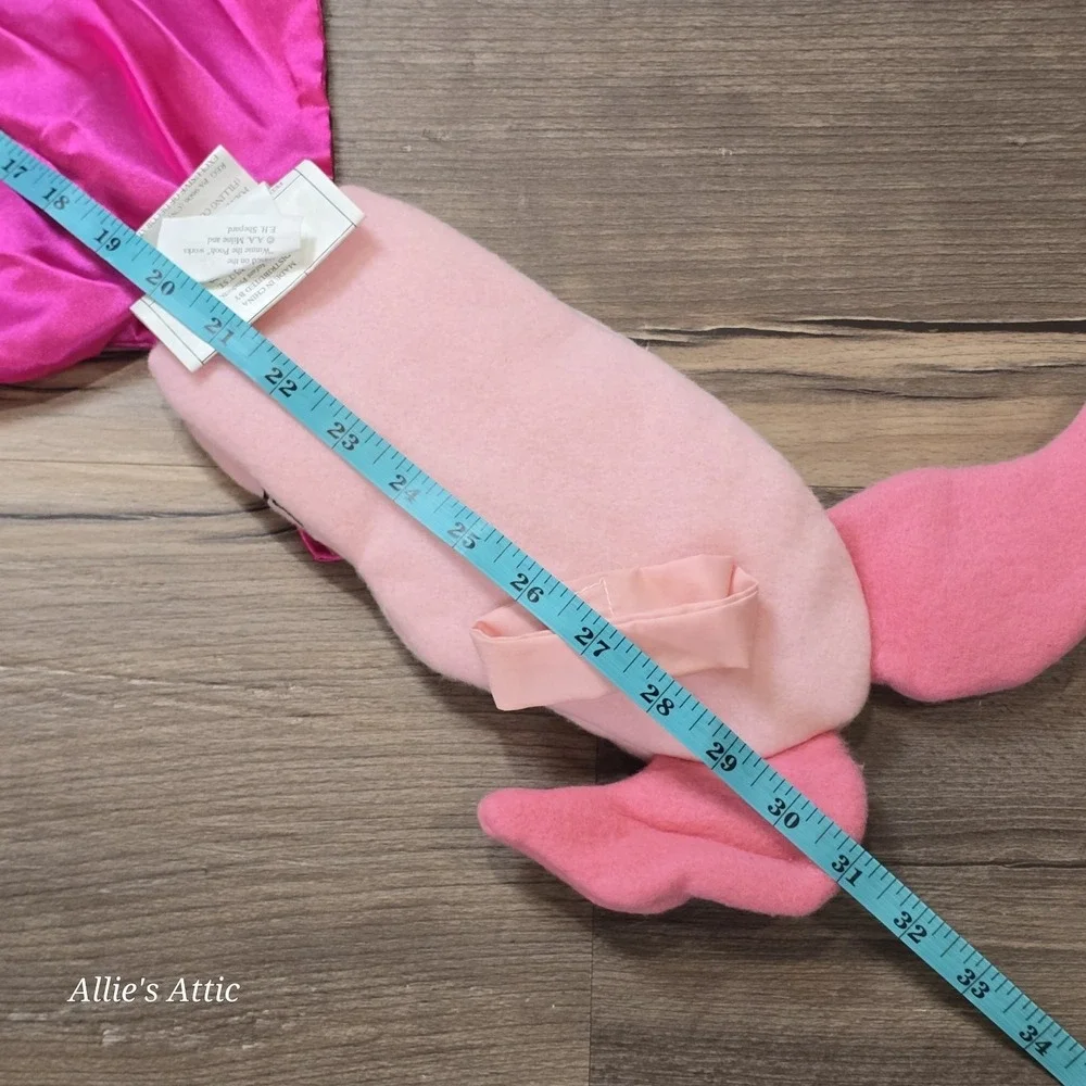 Piglet Baby Lovey Security Blanket Satin Winnie The Pooh Disney Pink Plush Toy